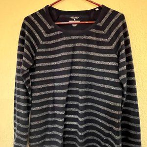 Women's Sonoma, size medium. navy with shiny silver stripes.
